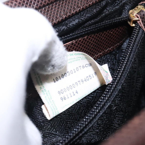 BOTTEGA VENETA Hand Bag Leather Brown Gold Auth 131734