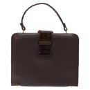 BOTTEGA VENETA Hand Bag Leather Brown Gold Auth 131734-2