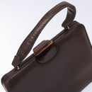 BOTTEGA VENETA Hand Bag Leather Brown Gold Auth 131734-6