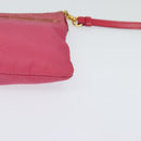 PRADA Shoulder Bag Nylon Pink Gold Auth 131736-14