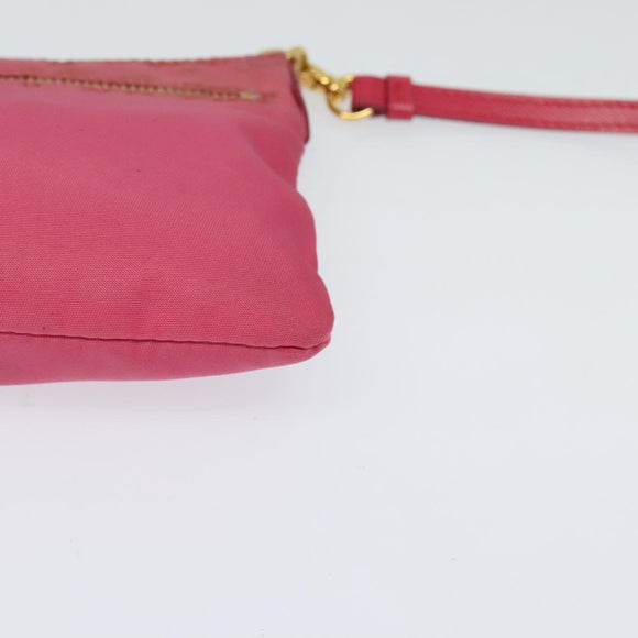 PRADA Shoulder Bag Nylon Pink Gold Auth 131736
