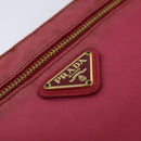 PRADA Shoulder Bag Nylon Pink Gold Auth 131736-17