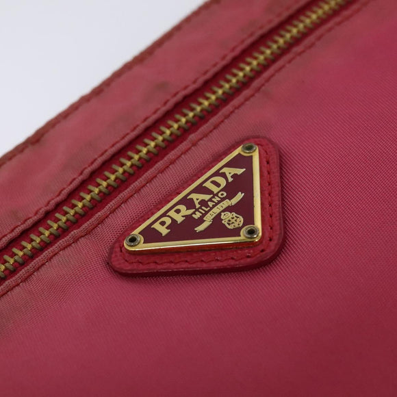 PRADA Shoulder Bag Nylon Pink Gold Auth 131736