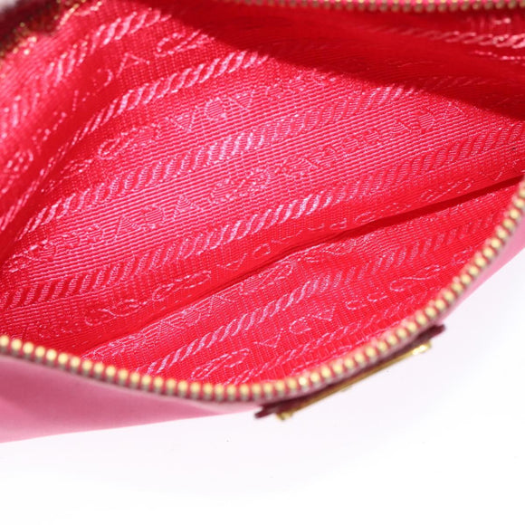 PRADA Shoulder Bag Nylon Pink Gold Auth 131736