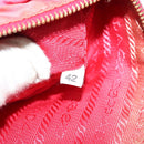 PRADA Shoulder Bag Nylon Pink Gold Auth 131736-11