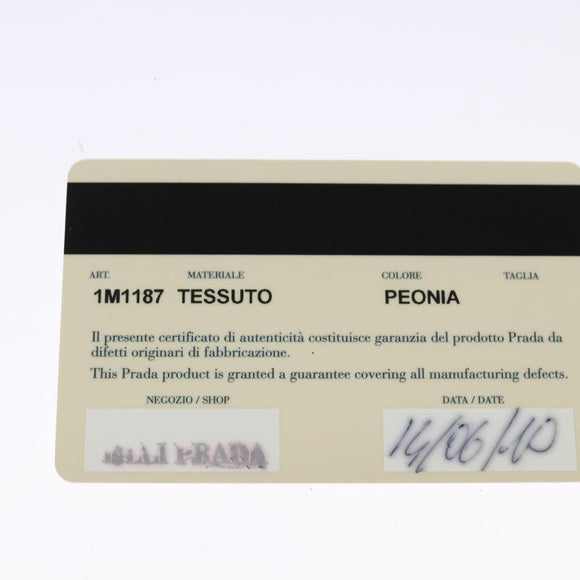 PRADA Shoulder Bag Nylon Pink Gold Auth 131736