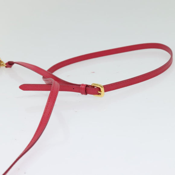 PRADA Shoulder Bag Nylon Pink Gold Auth 131736