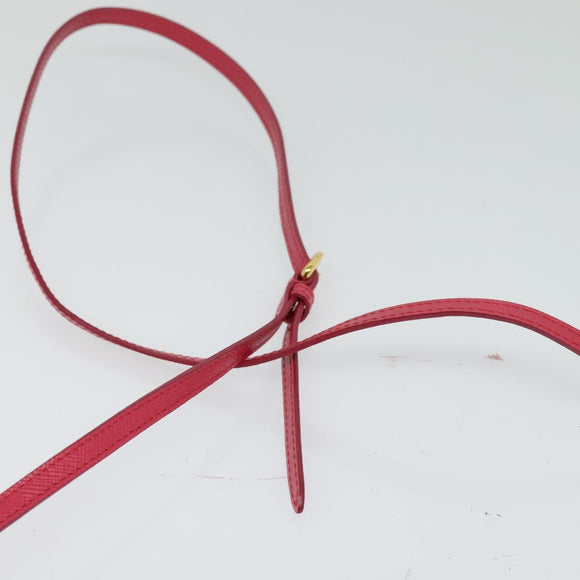 PRADA Shoulder Bag Nylon Pink Gold Auth 131736