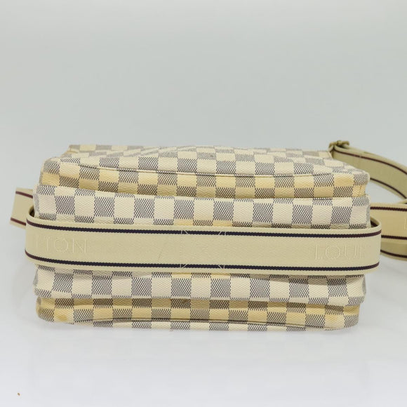 LOUIS VUITTON Damier Azur Naviglio Shoulder Bag N51189 LV Auth 131738