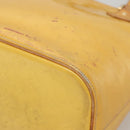 LOUIS VUITTON Monogram Vernis Houston Hand Bag Lime Yellow M91055 LV Auth 131741-9