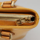 LOUIS VUITTON Monogram Vernis Houston Hand Bag Lime Yellow M91055 LV Auth 131741-10