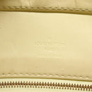 LOUIS VUITTON Monogram Vernis Houston Hand Bag Lime Yellow M91055 LV Auth 131741-17