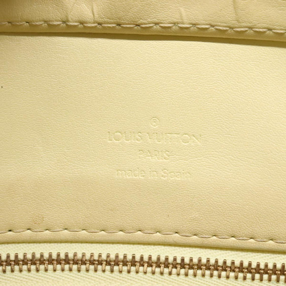 LOUIS VUITTON Monogram Vernis Houston Hand Bag Lime Yellow M91055 LV Auth 131741