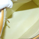 LOUIS VUITTON Monogram Vernis Houston Hand Bag Lime Yellow M91055 LV Auth 131741-11