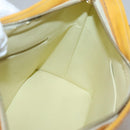 LOUIS VUITTON Monogram Vernis Houston Hand Bag Lime Yellow M91055 LV Auth 131741-18