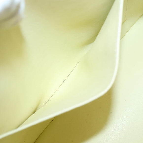 LOUIS VUITTON Monogram Vernis Houston Hand Bag Lime Yellow M91055 LV Auth 131741