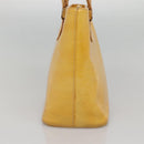 LOUIS VUITTON Monogram Vernis Houston Hand Bag Lime Yellow M91055 LV Auth 131741-4