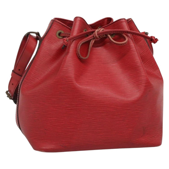LOUIS VUITTON Epi Petit Noe Shoulder Bag Red M44107 LV Auth 131744