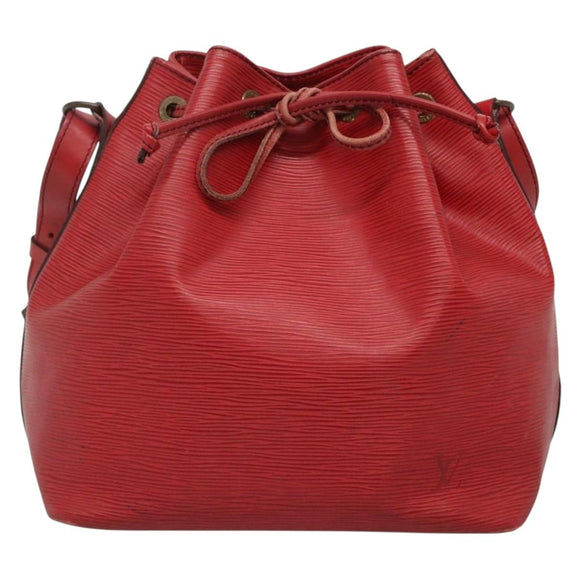 LOUIS VUITTON Epi Petit Noe Shoulder Bag Red M44107 LV Auth 131744