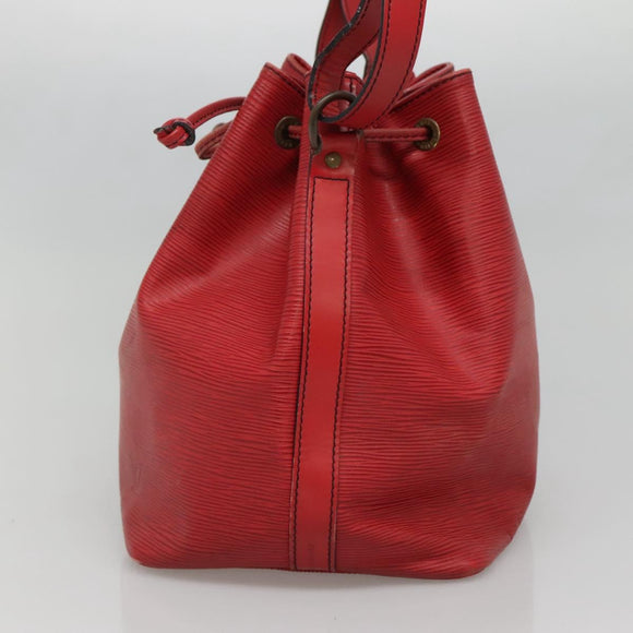 LOUIS VUITTON Epi Petit Noe Shoulder Bag Red M44107 LV Auth 131744