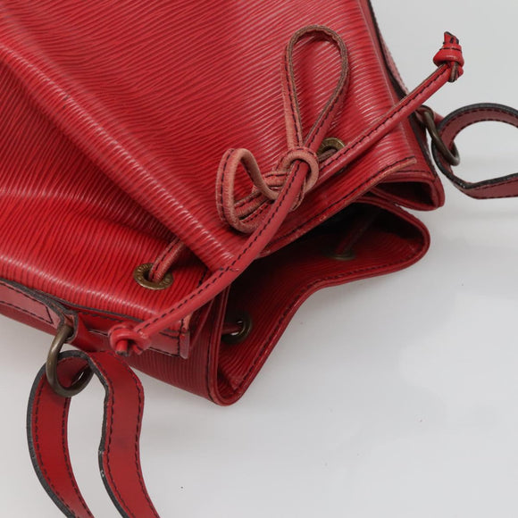 LOUIS VUITTON Epi Petit Noe Shoulder Bag Red M44107 LV Auth 131744