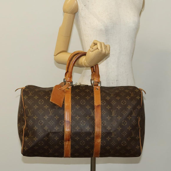 LOUIS VUITTON Monogram Keepall 45 Boston Bag M41428 LV Auth 131759
