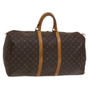LOUIS VUITTON Monogram Keepall 55 Boston Bag M41424 LV Auth 131773-1