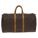 LOUIS VUITTON Monogram Keepall 55 Boston Bag M41424 LV Auth 131773-13