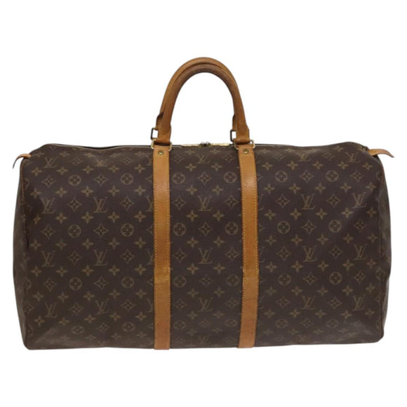 LOUIS VUITTON Monogram Keepall 55 Boston Bag M41424 LV Auth 131773