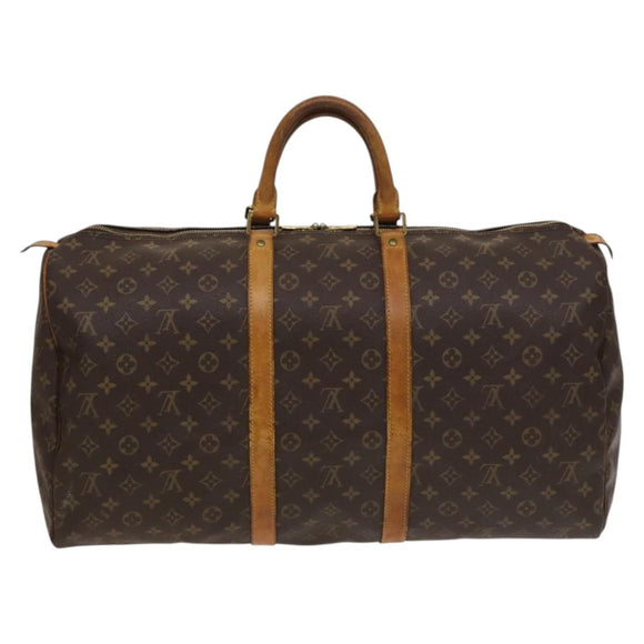 LOUIS VUITTON Monogram Keepall 55 Boston Bag M41424 LV Auth 131773