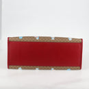 GUCCI Micro GG Supreme Doraemon Hand Bag PVC 2way Brown Gold 653952 Auth 131782SAM-5