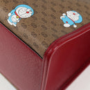 GUCCI Micro GG Supreme Doraemon Hand Bag PVC 2way Brown Gold 653952 Auth 131782A-18