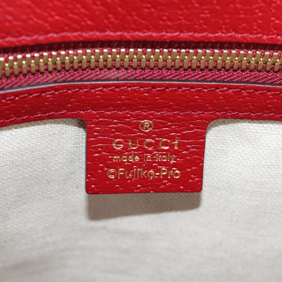 GUCCI Micro GG Supreme Doraemon Hand Bag PVC 2way Brown Gold 653952 Auth 131782A