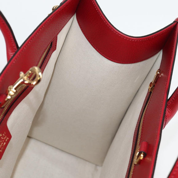 GUCCI Micro GG Supreme Doraemon Hand Bag PVC 2way Brown Gold 653952 Auth 131782A