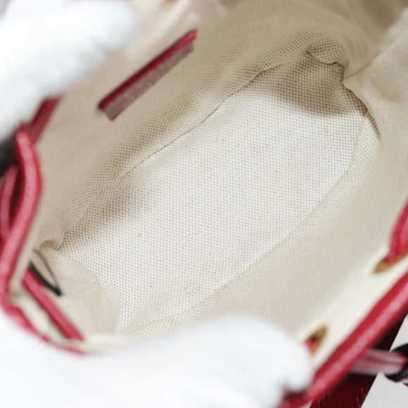 GUCCI Micro GG Supreme Doraemon Collaboration Bag PVC Beige 647801 Auth 131783M