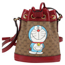 GUCCI Micro GG Supreme Doraemon Collaboration Bag PVC Beige 647801 Auth 131783M-13