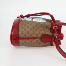 GUCCI Micro GG Supreme Doraemon Collaboration Bag PVC Beige 647801 Auth 131783SM-4