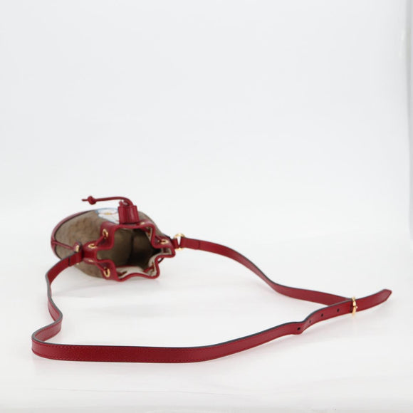 GUCCI Micro GG Supreme Doraemon Collaboration Bag PVC Beige 647801 Auth 131783M