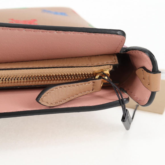 BURBERRY Clutch Bag Leather Brown Gold Auth 131784M