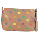 BURBERRY Clutch Bag Leather Brown Gold Auth 131784M-2