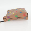 BURBERRY Clutch Bag Leather Brown Gold Auth 131784M-3