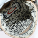 Salvatore Ferragamo Gancini Shoulder Bag Leather Beige Gold Auth 131785-11