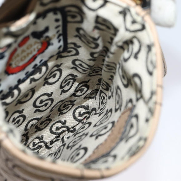 Salvatore Ferragamo Gancini Shoulder Bag Leather Beige Gold Auth 131785