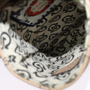 Salvatore Ferragamo Gancini Shoulder Bag Leather Beige Gold Auth 131785-20