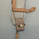 Salvatore Ferragamo Gancini Shoulder Bag Leather Beige Gold Auth 131785-21