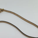 Salvatore Ferragamo Gancini Shoulder Bag Leather Beige Gold Auth 131785-8