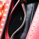 PRADA Shoulder Bag Safiano leather Red Gold Auth 131786M-22