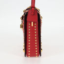 PRADA Shoulder Bag Safiano leather Red Gold Auth 131786M-3