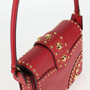 PRADA Shoulder Bag Safiano leather Red Gold Auth 131786M-6