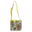 HERMES Shoulder Bag Satin Yellow Silver Auth 131787SM-1